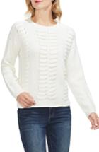 Women's Vince Camtuo Lace Through Detail Cotton Blend Sweater - White