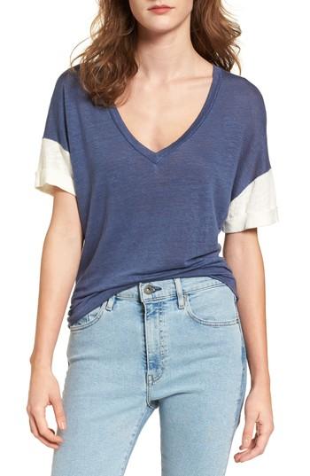 Women's Stateside Linen Tee - Blue