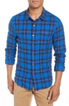 Men's Frame Slim Fit Check Workshirt - Blue