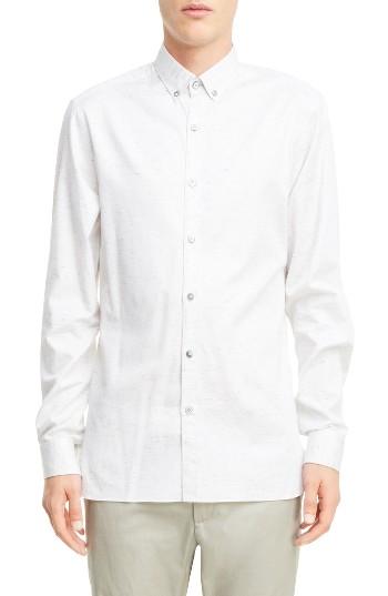 Men's Lanvin Heathered Cotton Sport Shirt