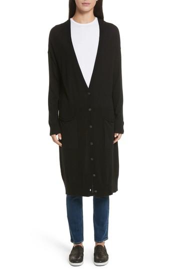 Women's Atm Anthony Thomas Melillo Long Silk Blend Cardigan - Black