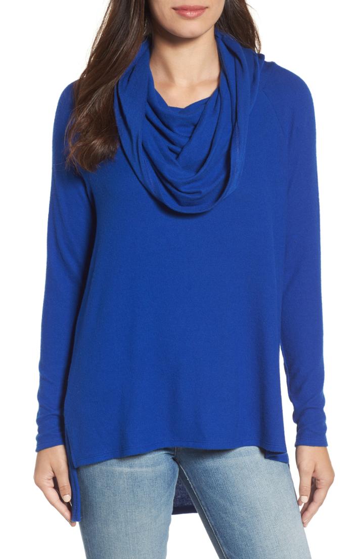 Women's Gibson Cozy Convertible Neckline Tunic - Blue