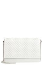 Christian Louboutin Paloma Spiked Patent Calfskin Clutch - White