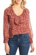Women's 1.state Heritage Bouquet Blouse, Size - Red