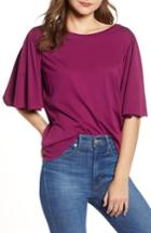 Women's Bp. Flutter Sleeve Tee, Size - Purple