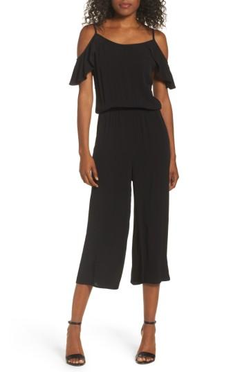 Women's Fraiche By J Ruffle Crop Jumpsuit