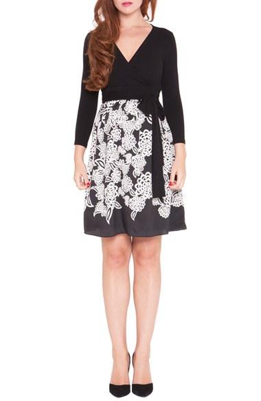 Women's Olian 'diane' Maternity Wrap Dress