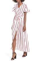 Women's Stone Row Ez Days Satin Wrap Maxi Dress - Red