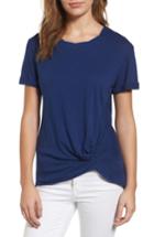 Women's Caslon Knotted Tee, Size - Blue
