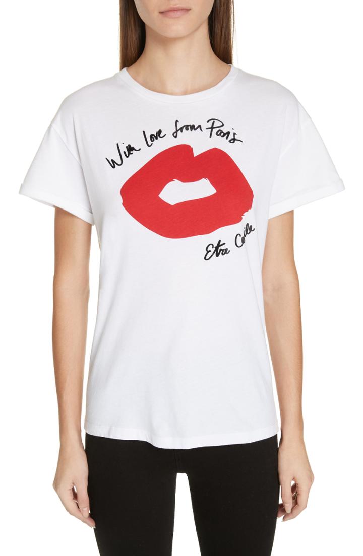 Women's Etre Cecile Paris Kiss Tee - White