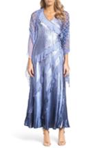 Women's Komarov Maxi Dress & Shawl - Blue