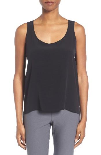 Women's Eileen Fisher Crinkled Crepe Tencel Blend Tank