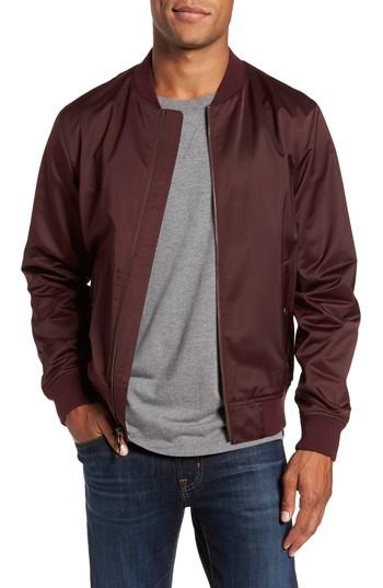 Men's Bonobos Moto Bomber Jacket, Size - Burgundy
