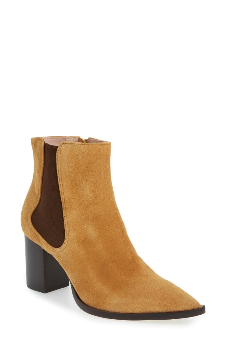 Women's James Chan Dakota Pointy Toe Bootie .5 M - Brown