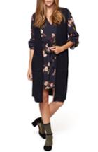 Women's Sanctuary Caraway Flecked Duster Vest - Blue