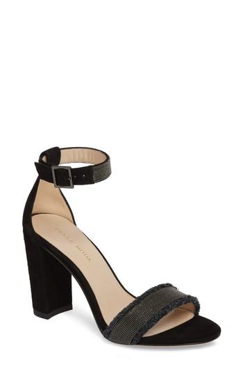 Women's Pelle Moda Bonnie6 Embellished Sandal M - Black