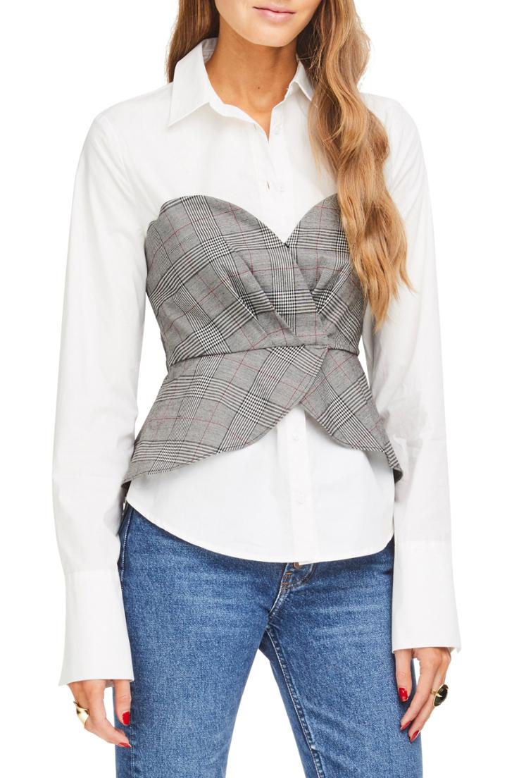 Women's J.crew Shadow Stripe Top - Blue