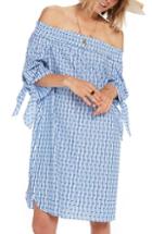 Women's Scotch & Soda Off The Shoulder Tie Sleeve Dress - Blue