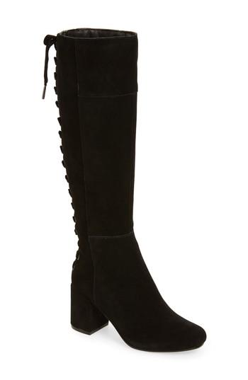 Women's Very Volatile Wynter Lace Up Knee High Boot M - Black