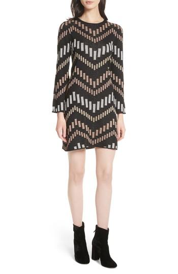 Women's Ted Baker London Reels Bell Sleeve Knit Dress - Black