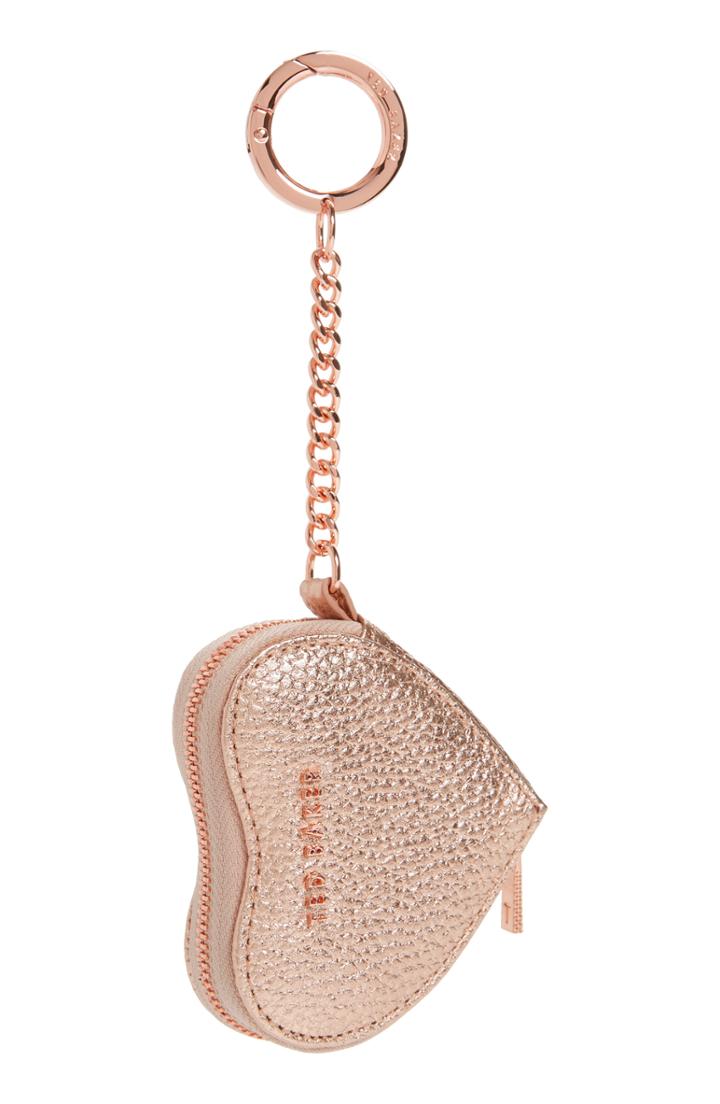 Women's Ted Baker London Kahi Leather Coin Case/bag Charm - Metallic