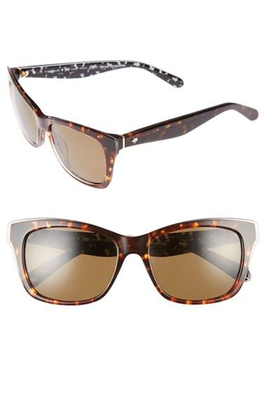 Women's Kate Spade New York Jenae 53mm Polarized Sunglasses - Havana/ Cream/ Transparent