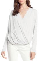 Women's Michael Stars Brooklyn Faux Wrap Jersey Top, Size - White