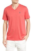 Men's Psycho Bunny V-neck T-shirt (xs) - Red