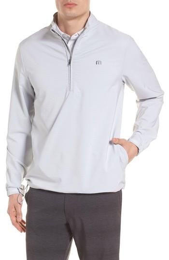 Men's Travis Mathew Luca Quarter Zip Pullover - Grey