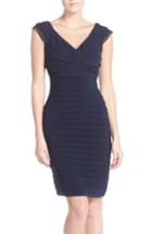 Women's Adrianna Papell Chiffon & Jersey Sheath Dress - Blue