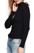Women's Free People Party In The Back Top - Black