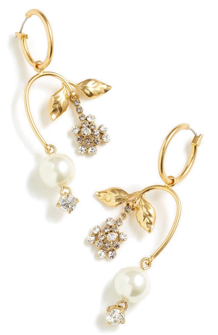 Women's J.crew Crystal Flower Earrings
