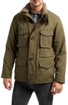Men's Thermoluxe Flagler Heat System Field Jacket With Genuine Shearling Collar - Green