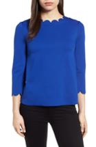 Women's Everleigh Ponte Scallop Top - Blue