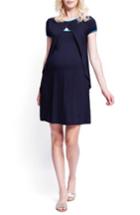 Women's Maternal America Crossover Maternity/nursing Dress - Black
