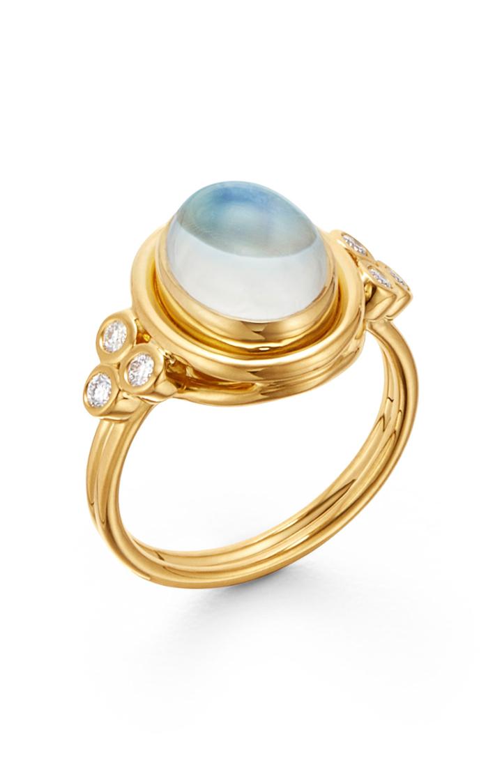 Women's Temple St. Clair Classic Oval Ring With Diamonds