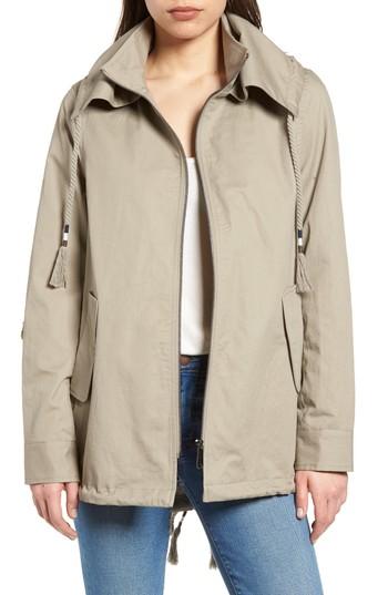 Women's Sam Edelman Sequin Elbow Patch Anorak Jacket - Beige