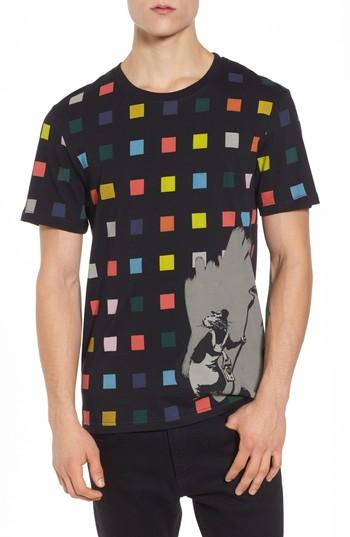 Men's Elevenparis Squares T-shirt - Black