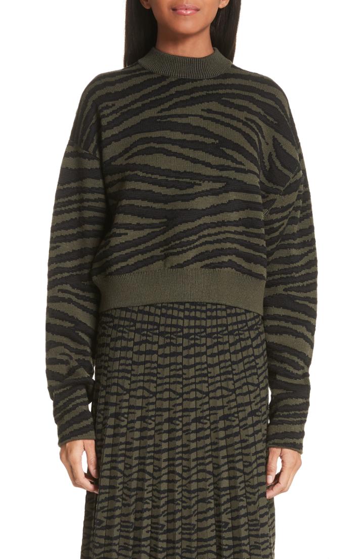 Women's Proenza Schouler Tiger Stripe Jacquard Sweater