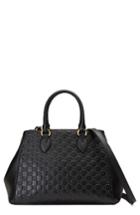 Gucci Large Top Handle Signature Soft Leather Tote -