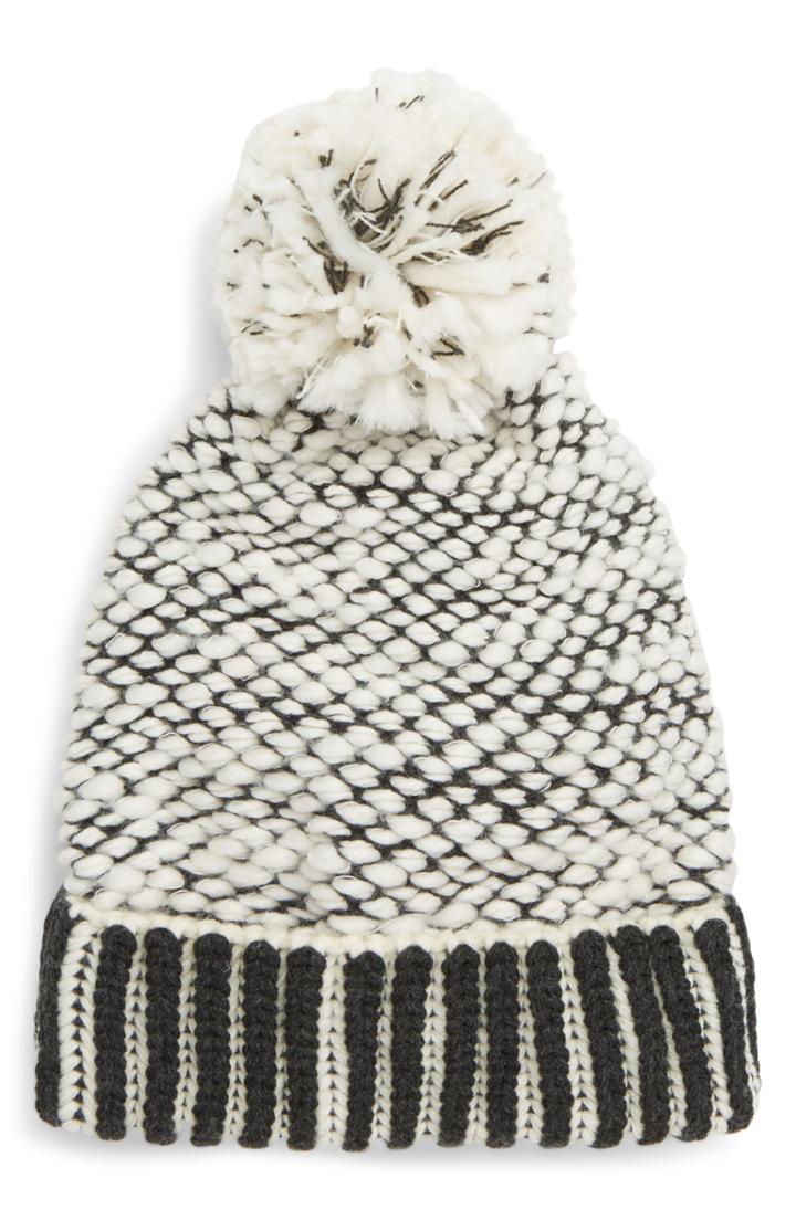 Women's Free People River Locks Pom Beanie - Black