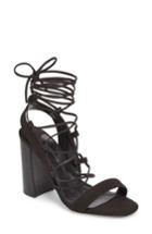 Women's Tony Bianco Dani Ghillie Flared Heel Sandal .5 M - Black