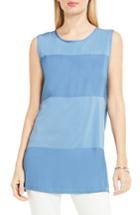 Women's Vince Camuto Mixed Media Tank - Blue