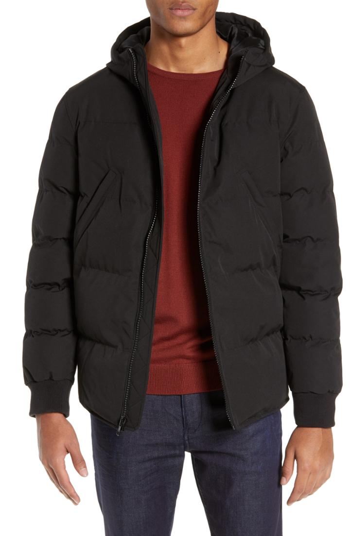Men's Calibrate Hooded Puffer Jacket - Black
