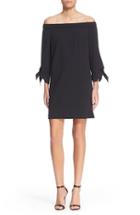 Women's Tibi Off The Shoulder Flutter Sleeve Dress - Black