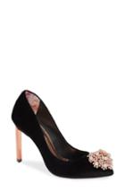 Women's Ted Baker London Peetchv Embroidered Pump .5 M - Blue