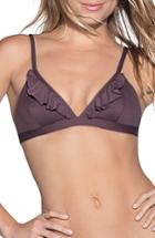Women's Maaji Fig Delightful Reversible Triangle Bikini Top - Purple