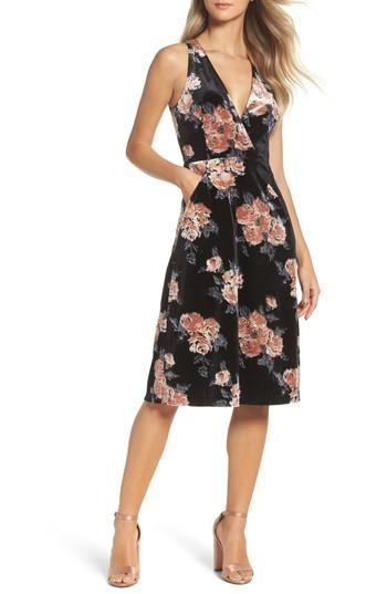 Women's Ali & Jay Costes Velvet Fit & Flare Dress - Black