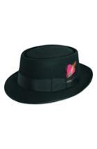 Men's Scala Wool Felt Porkpie Hat - Black