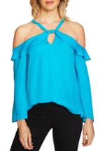 Women's Cece Keyhole Cold Shoulder Top